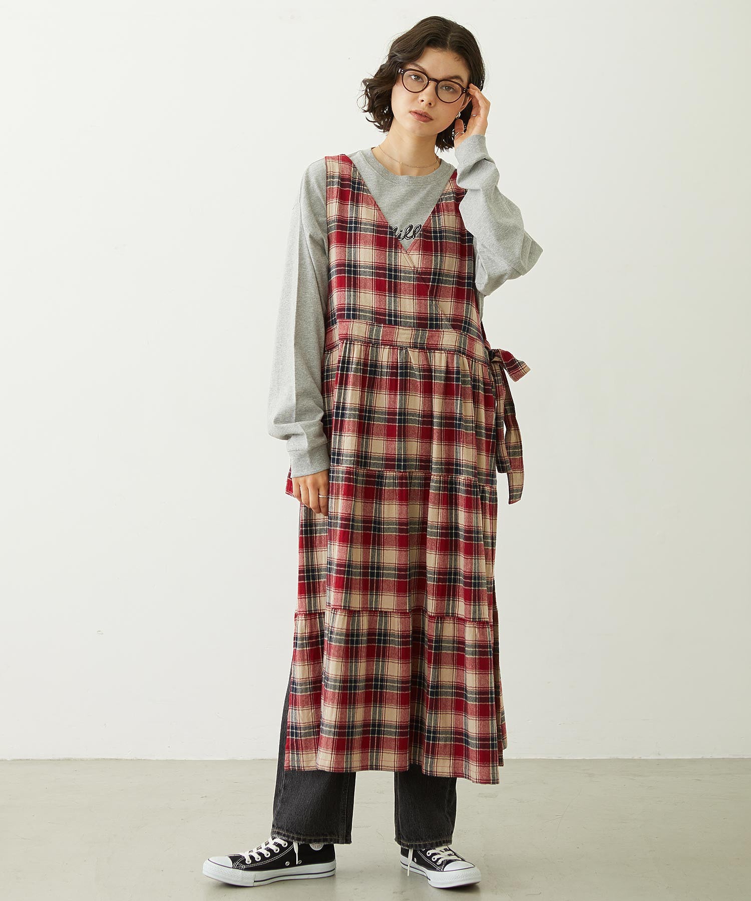 APRON TIERED DRESS