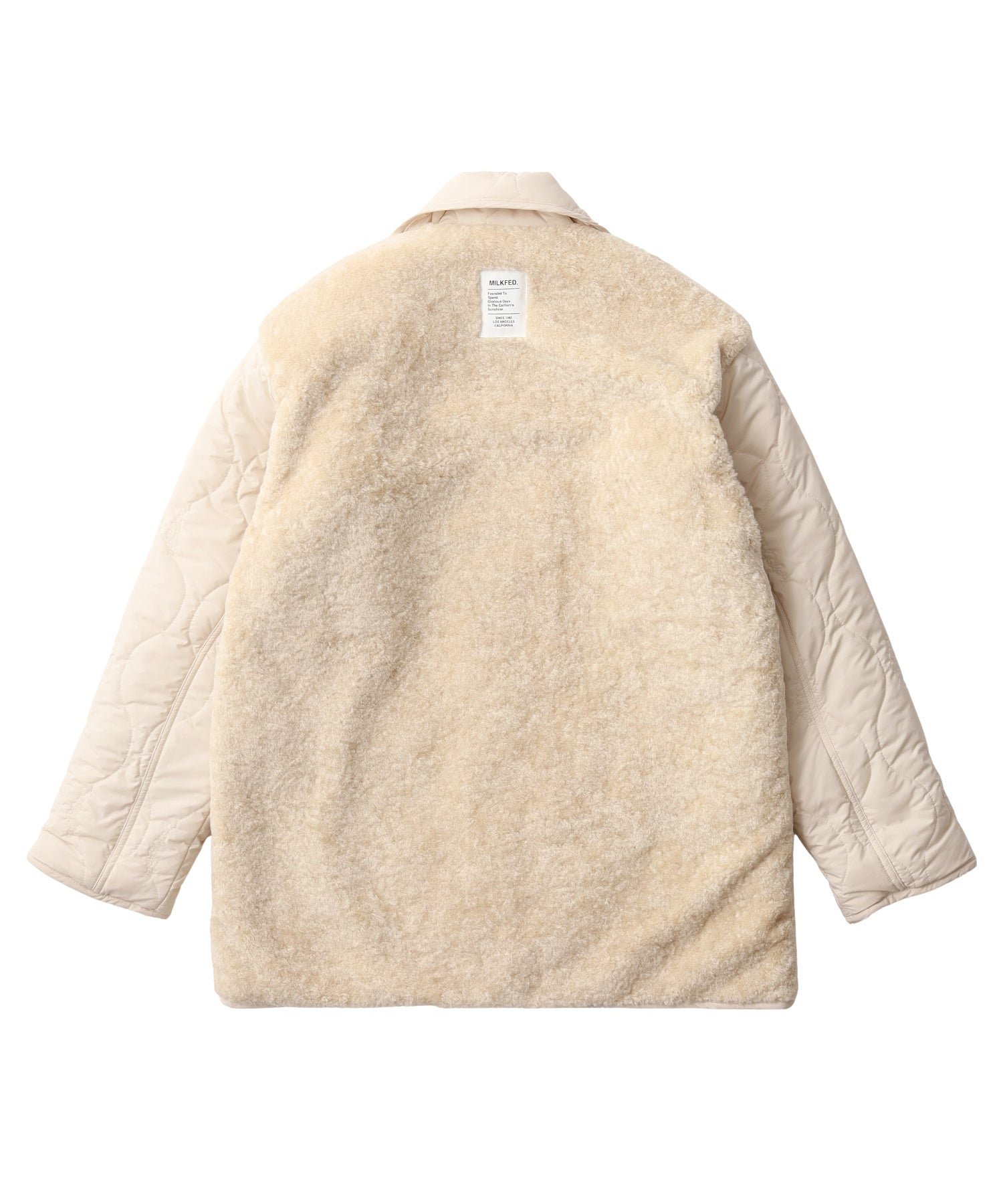 REVERSIBLE QUILTED LOGO LONG COAT