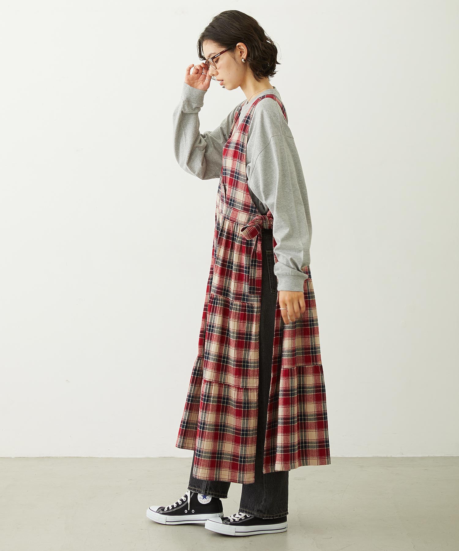 APRON TIERED DRESS