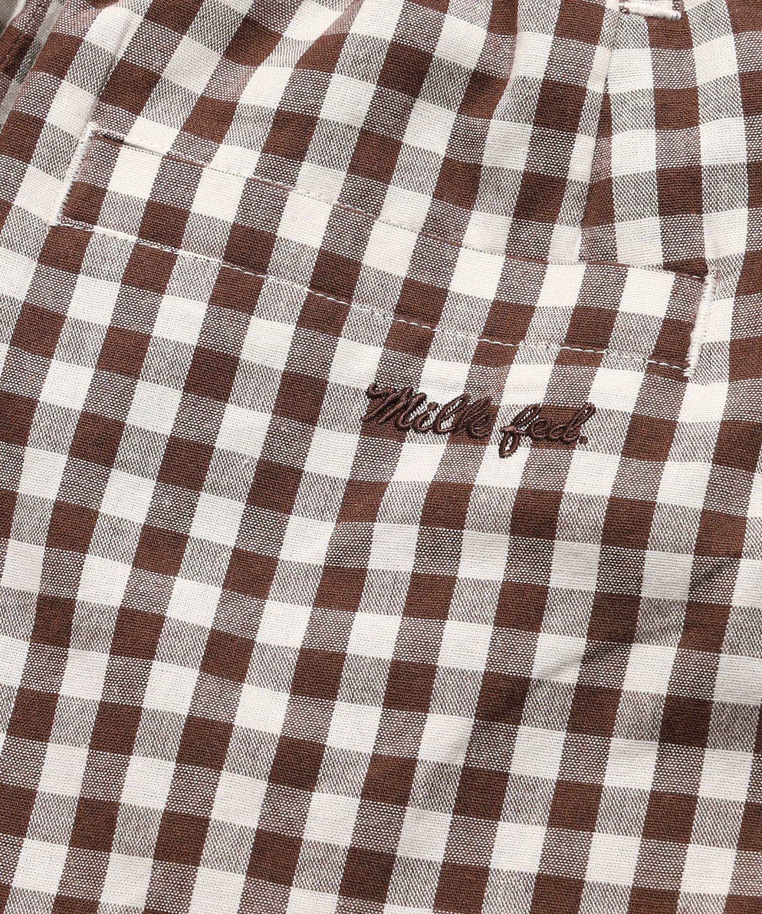 TRIMMED GINGHAM CHECK SHORTS