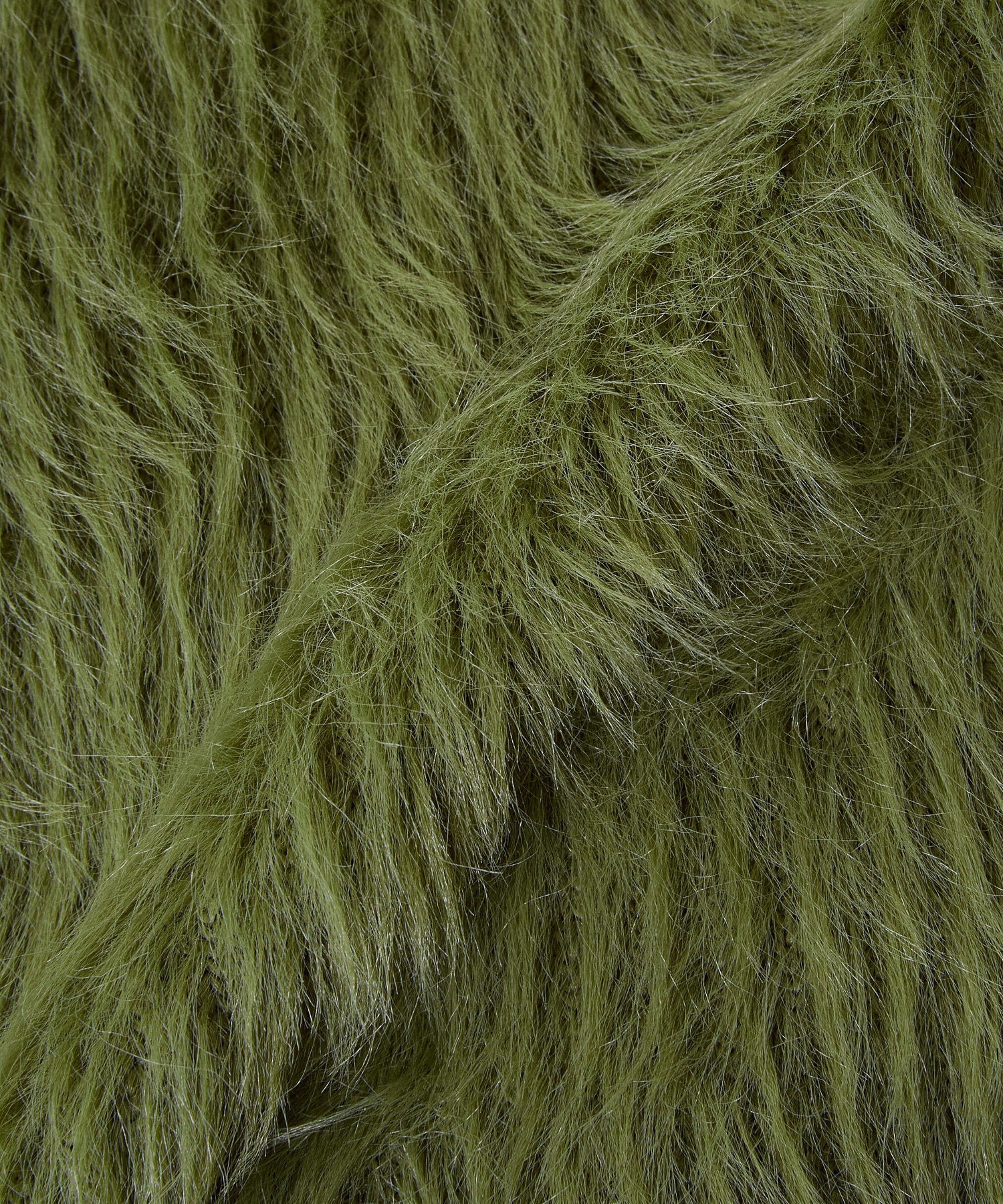 ビッグカラーシャギーニットカーディガン