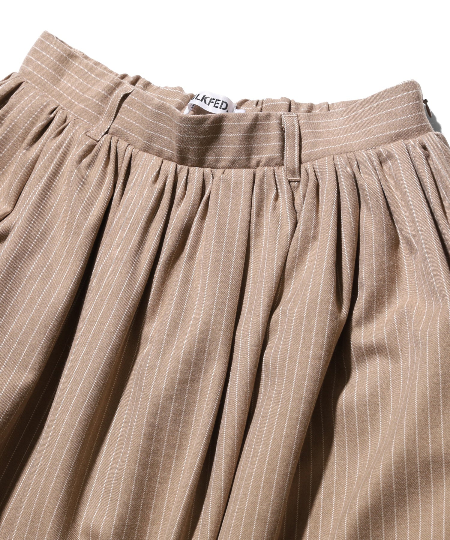LACE HEM STRIPED SKIRT