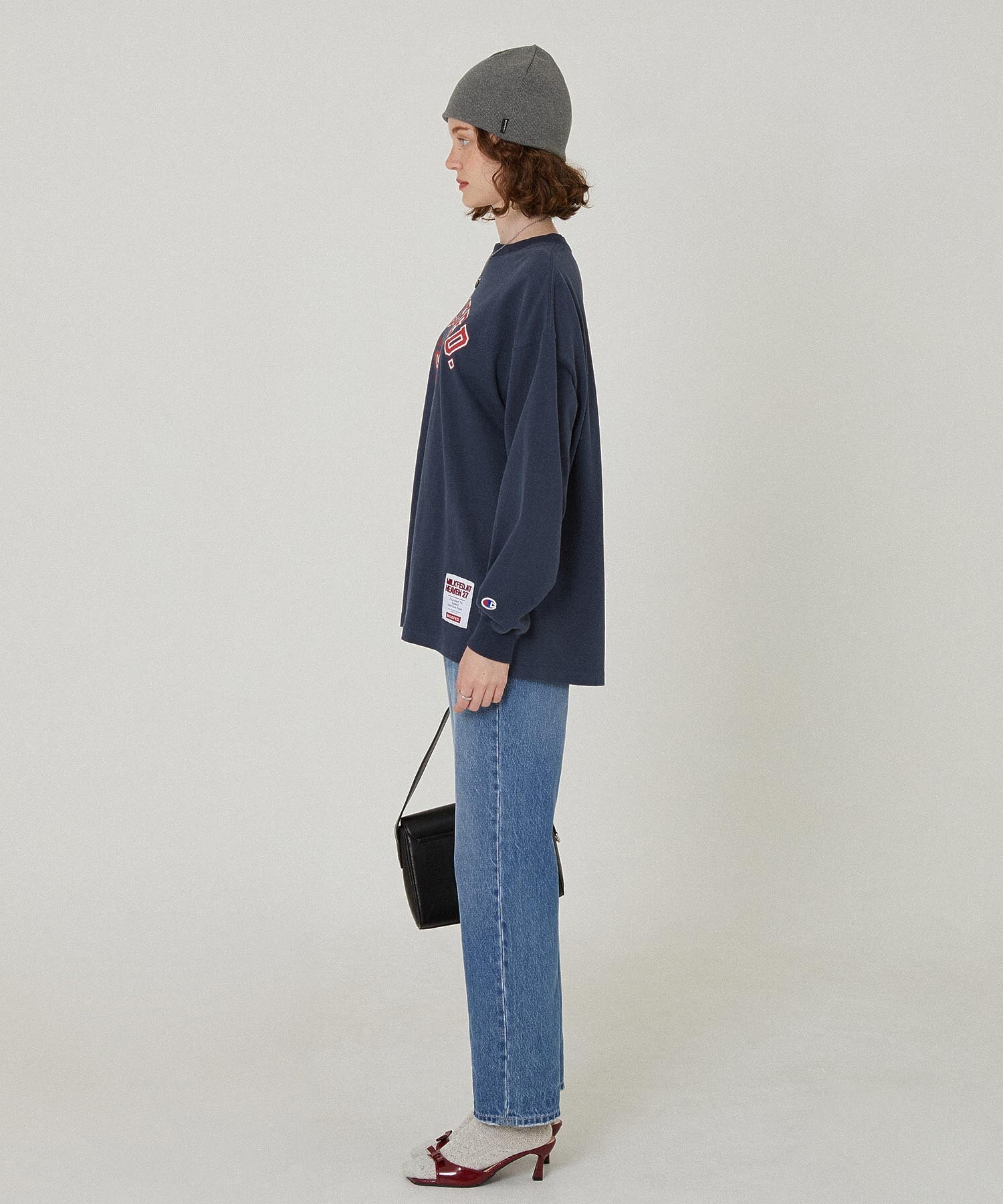 REPAIR DETAIL DENIM PANTS