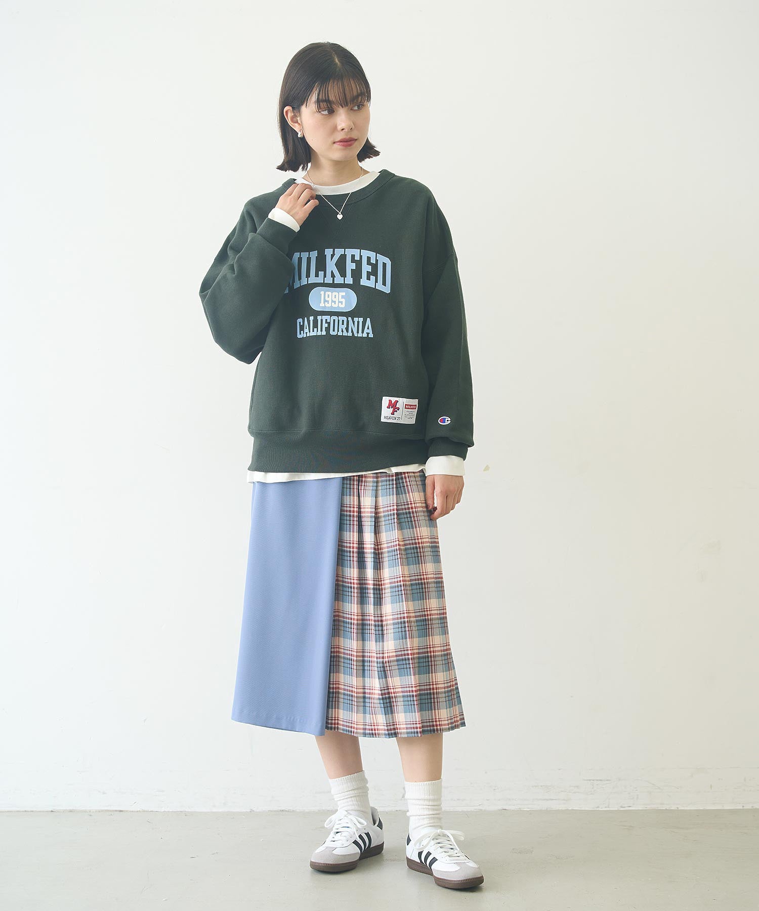 PLAID PANEL SKIRT