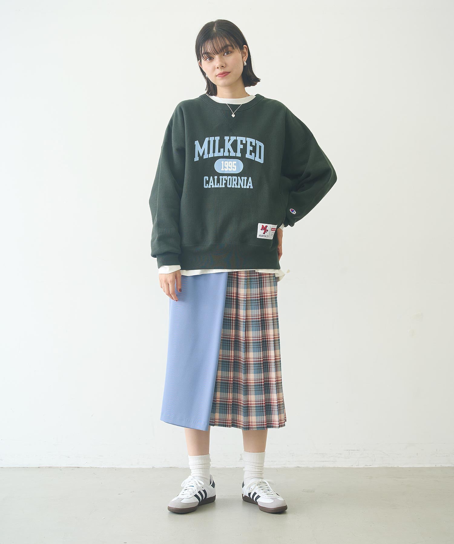 PLAID PANEL SKIRT