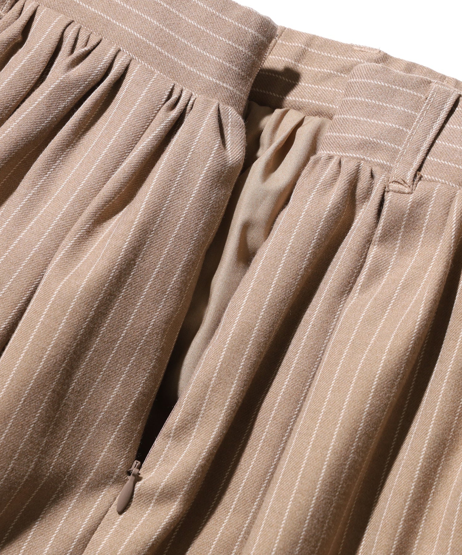 LACE HEM STRIPED SKIRT
