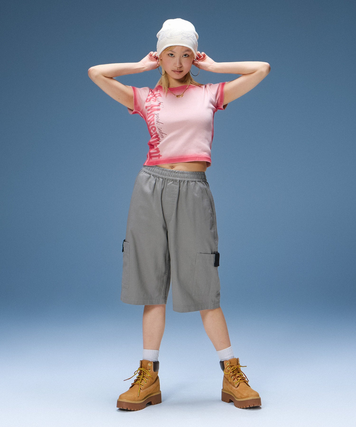 BLURRED SPRAY LOGO S/S BABY TEE