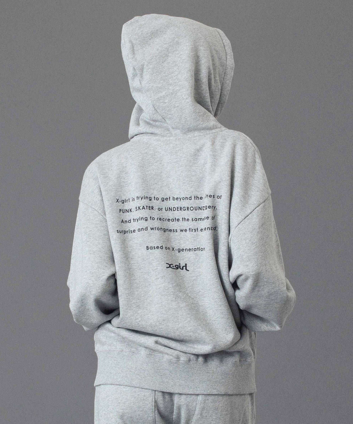 FACE AND WORDS ZIP UP SWEAT HOODIE