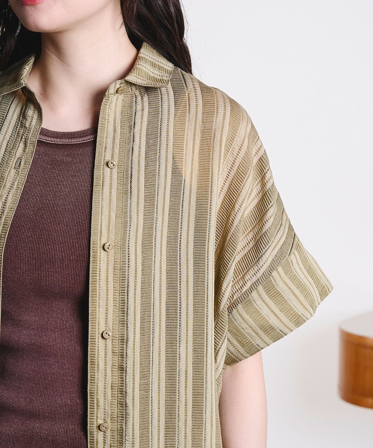 GENE HEAVENS/TIERED HEM S/S SHIRT