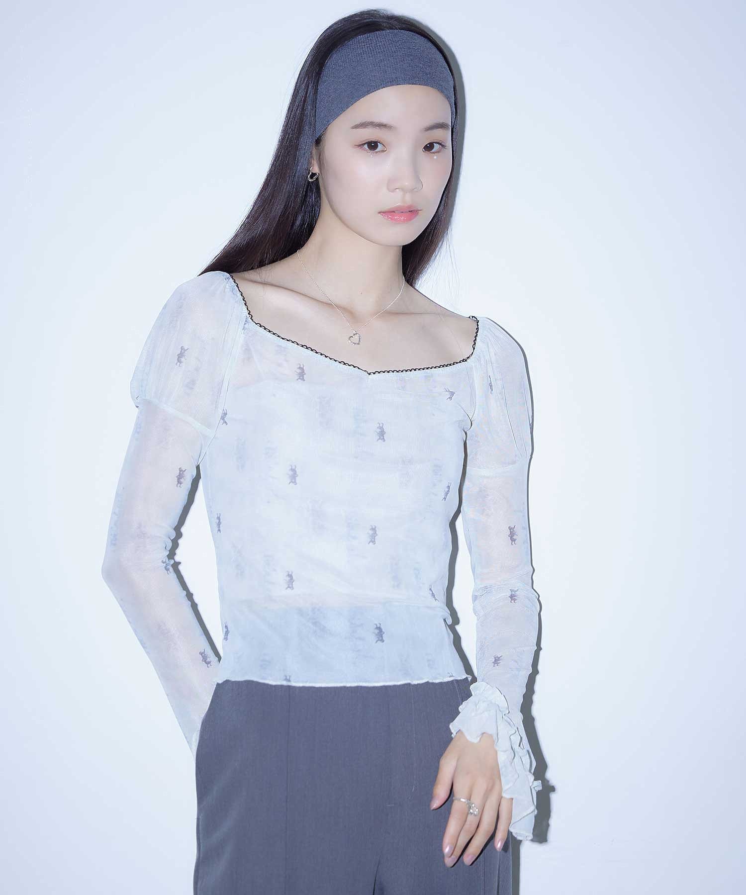 MILKFED. × LANIE USAGI MESHED TOP