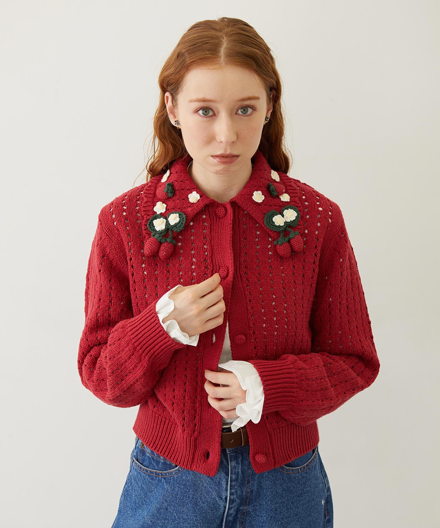 STRAWBERRY KNIT CARDIGAN