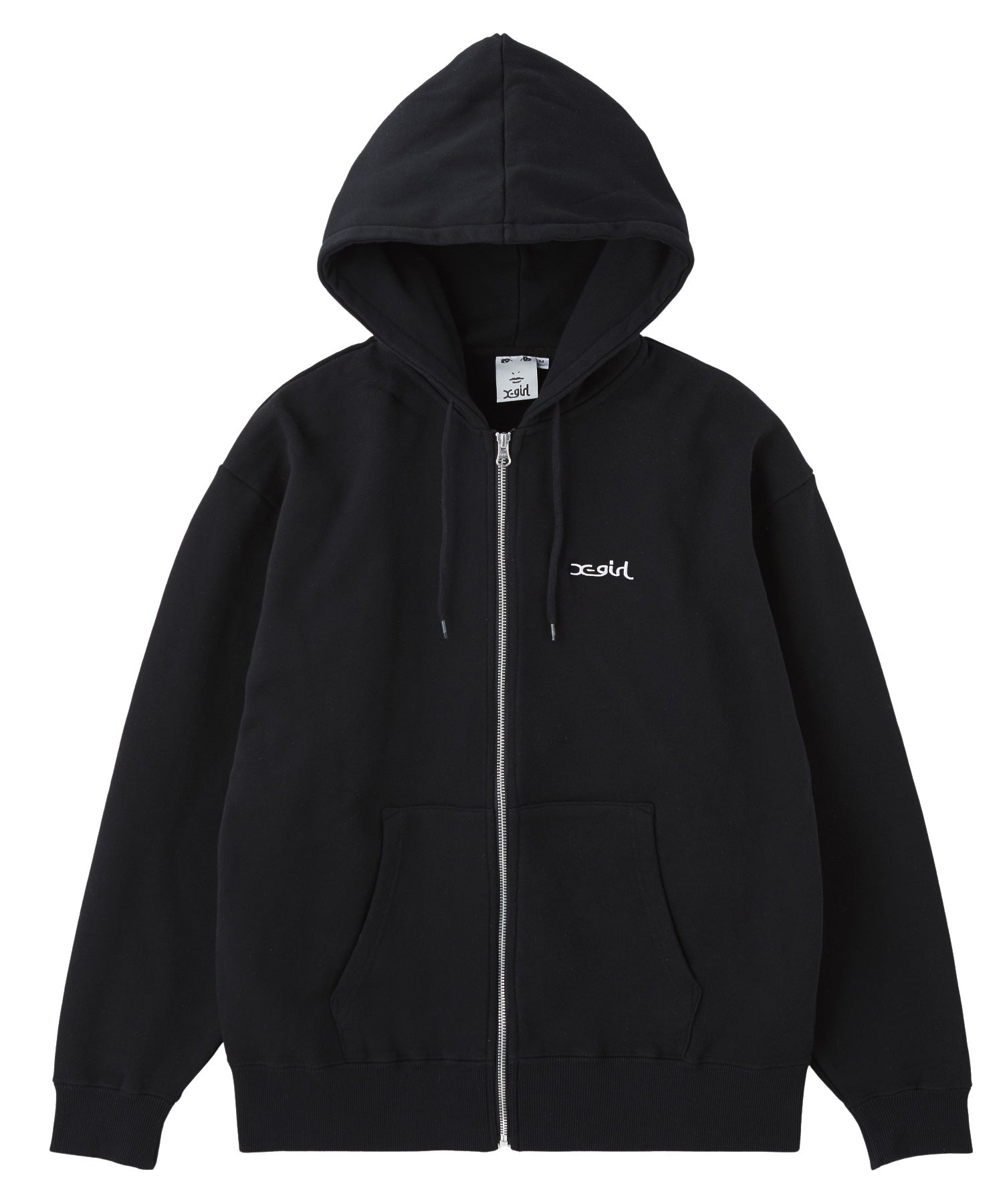 ARCH LOGO AND FACE PATCH ZIP UP SWEAT HOODIE