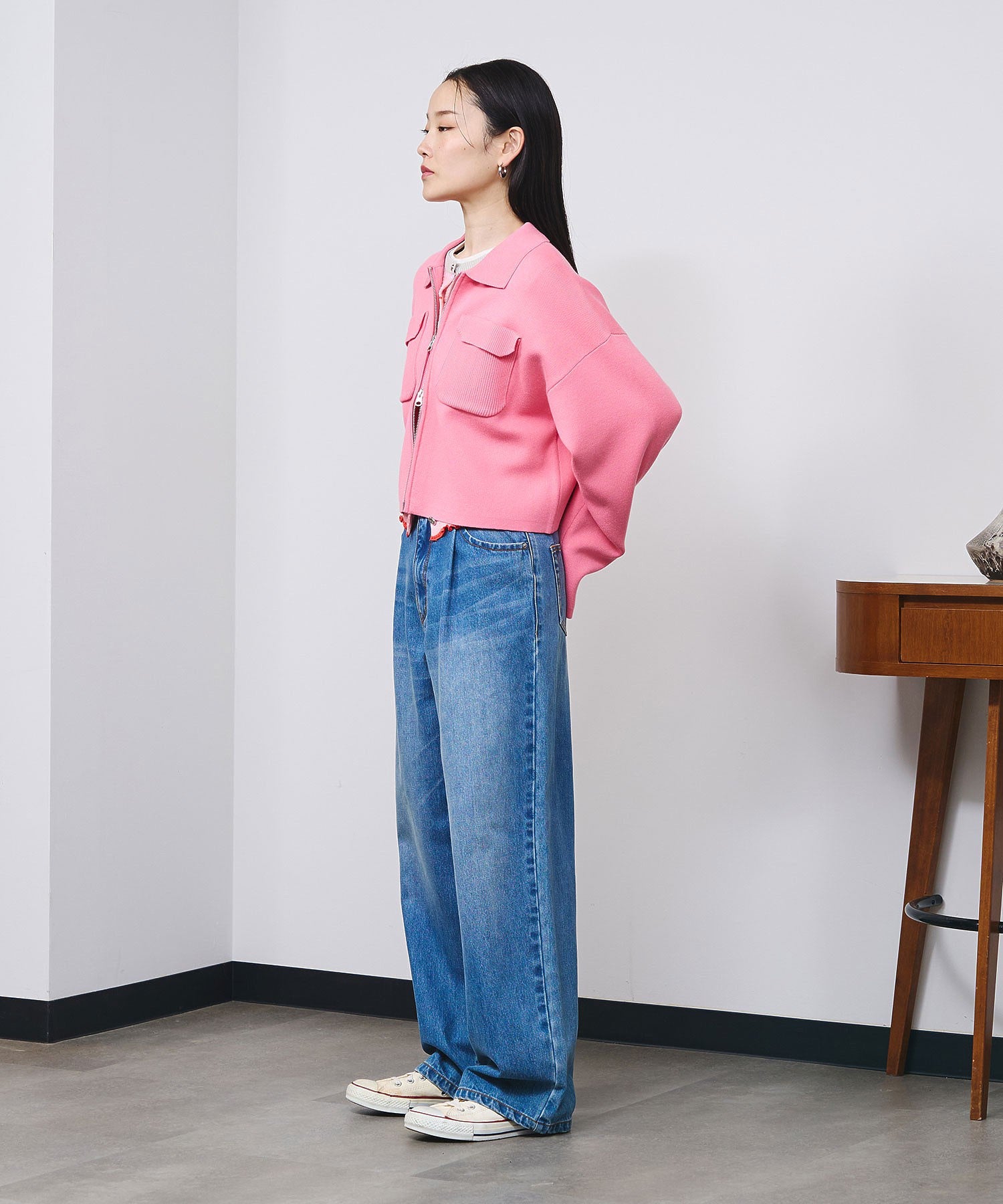 POCKET ZIP CARDIGAN