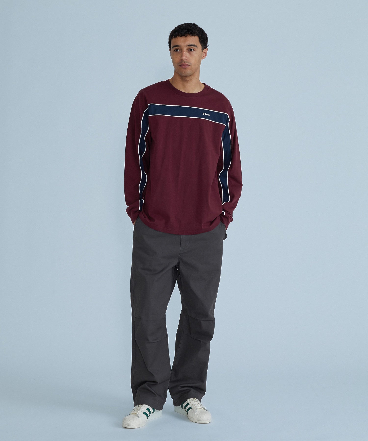 SINGLE STRIPED L/S TEE