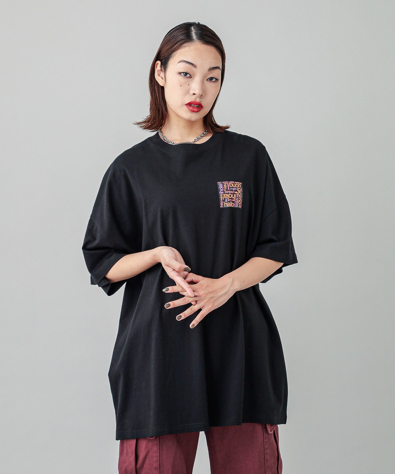 BONJOUR LOGO S/S BIG TEE DRESS