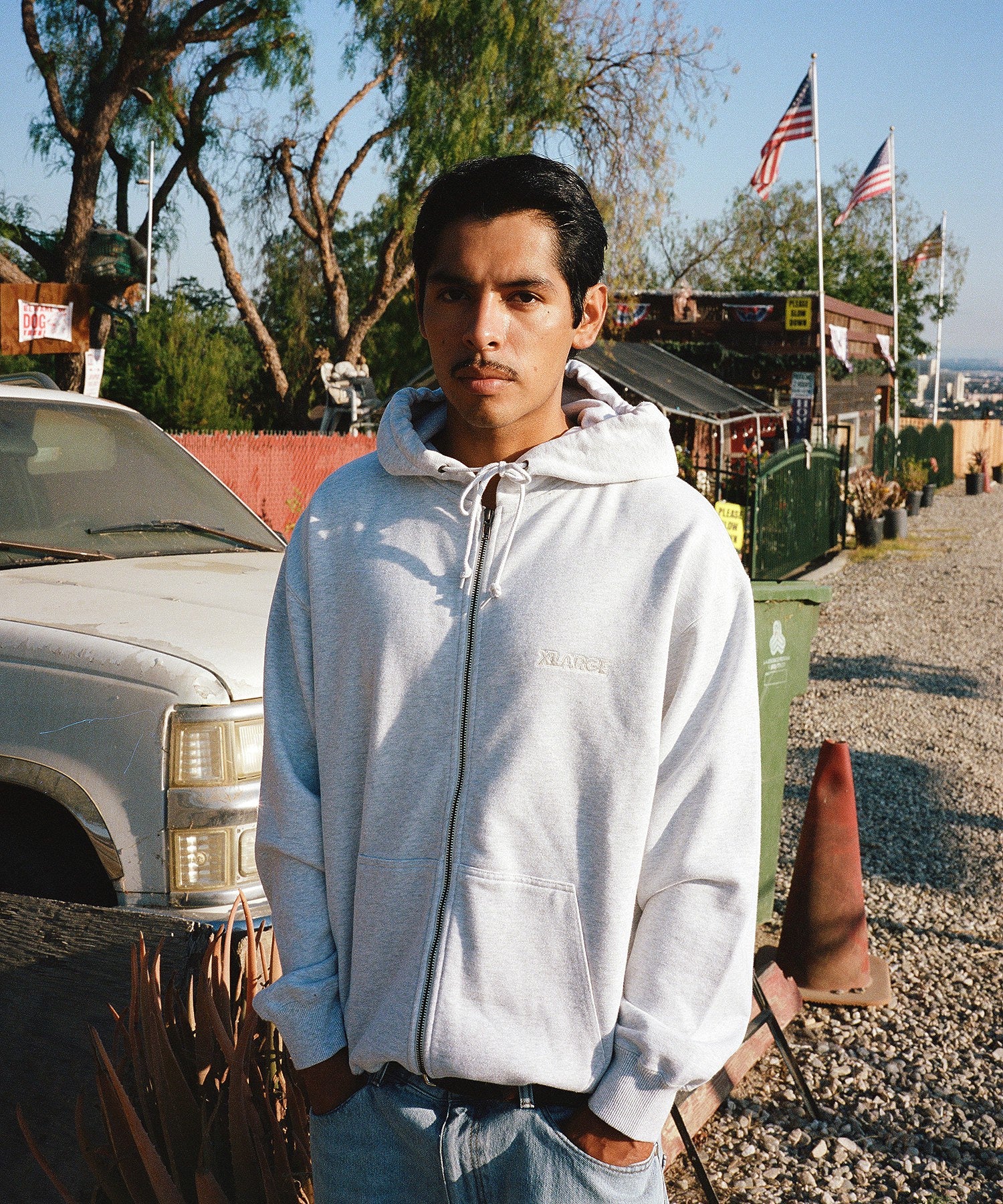 SLANTED OG ZIP HOODED SWEATSHIRT