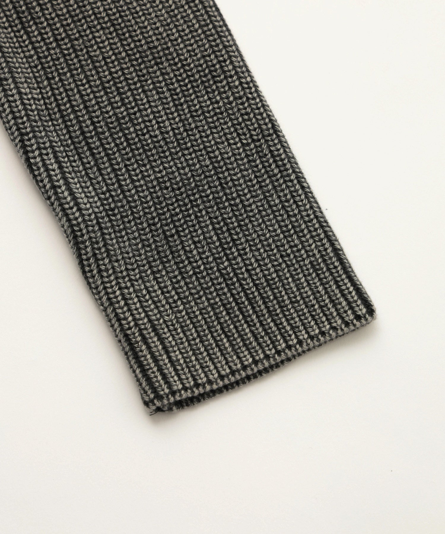 FADED WOVEN MIX ZIP UP KNIT TOP