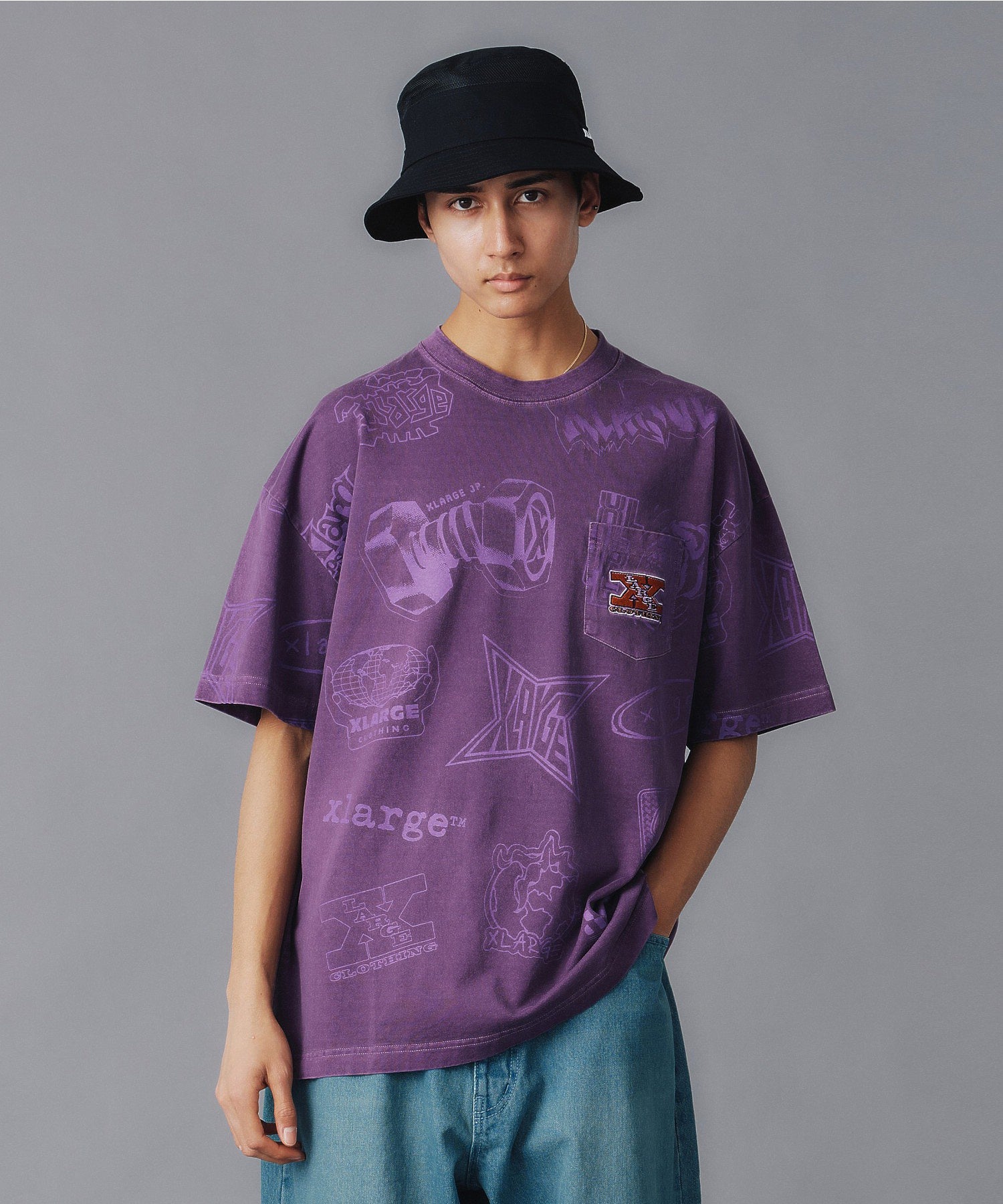 ALLOVER PRINTED S/S POCKET TEE