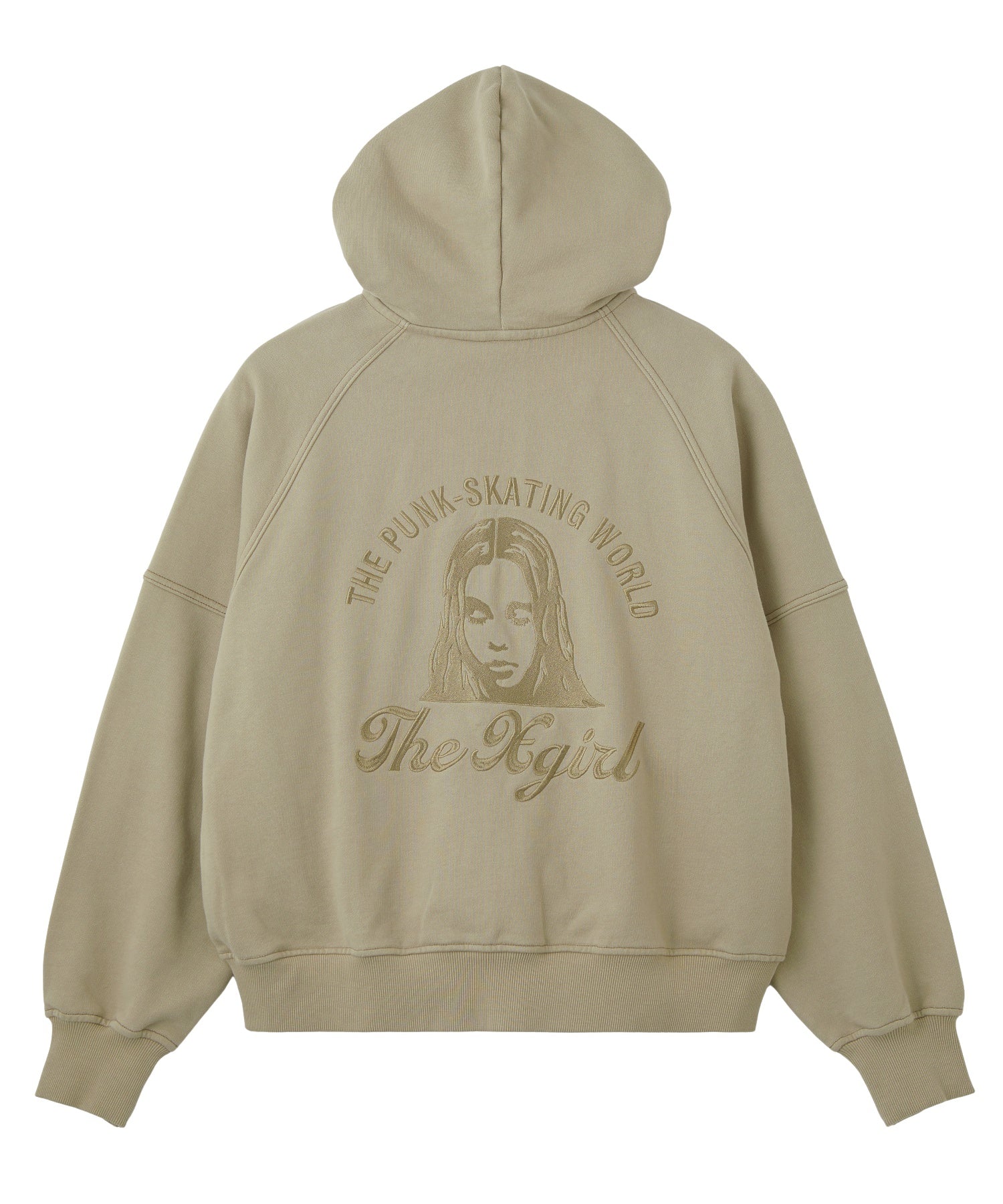 ARCH LOGO AND FACE HOODED SWEAT JACKET