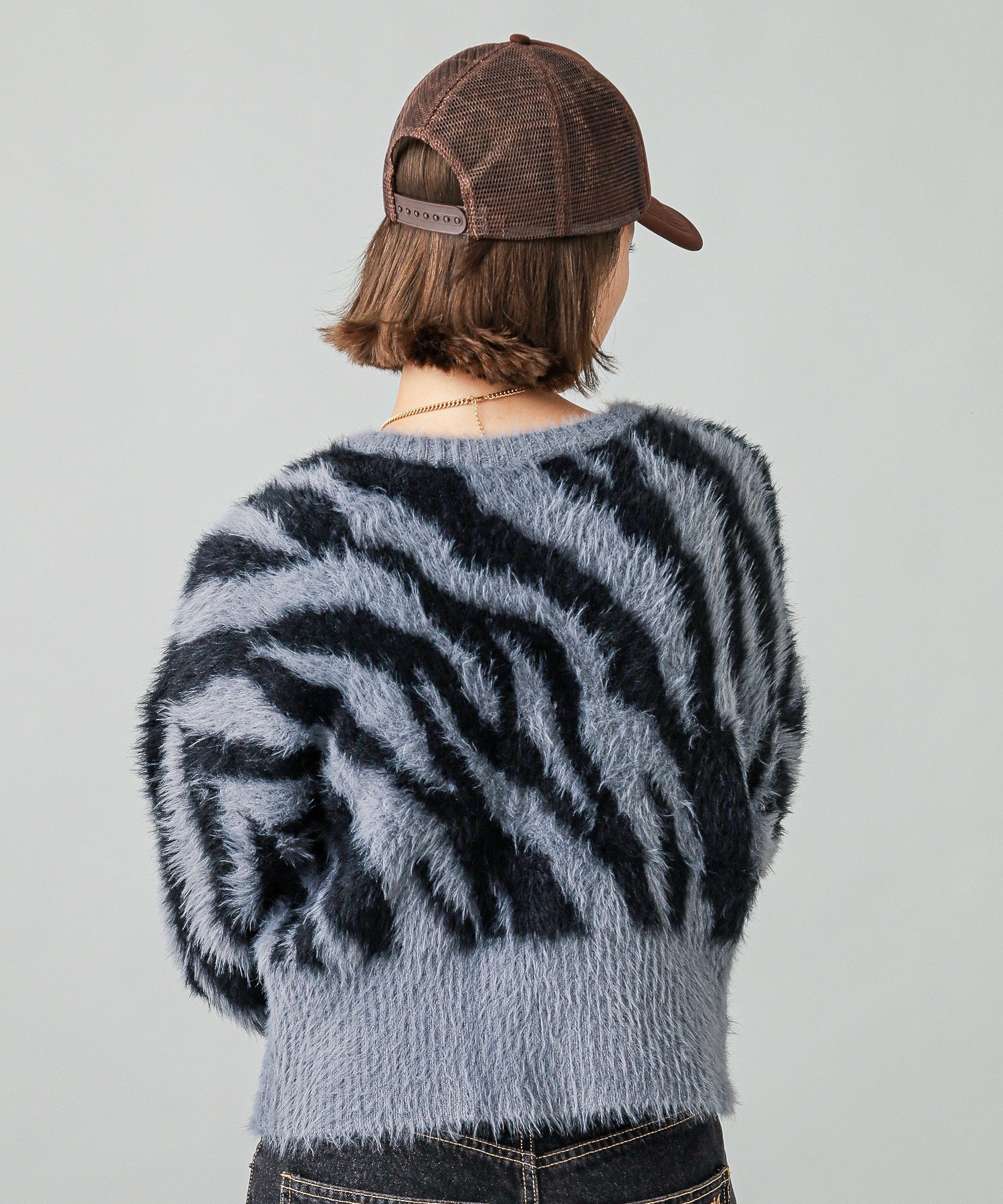 ZEBRA 2WAY KNIT CARDIGAN