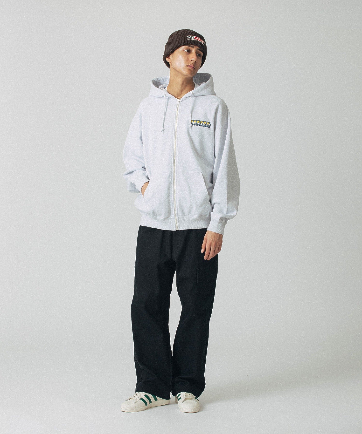 MULTI EMBLEM ZIP UP HOODED SWEATSHIRT