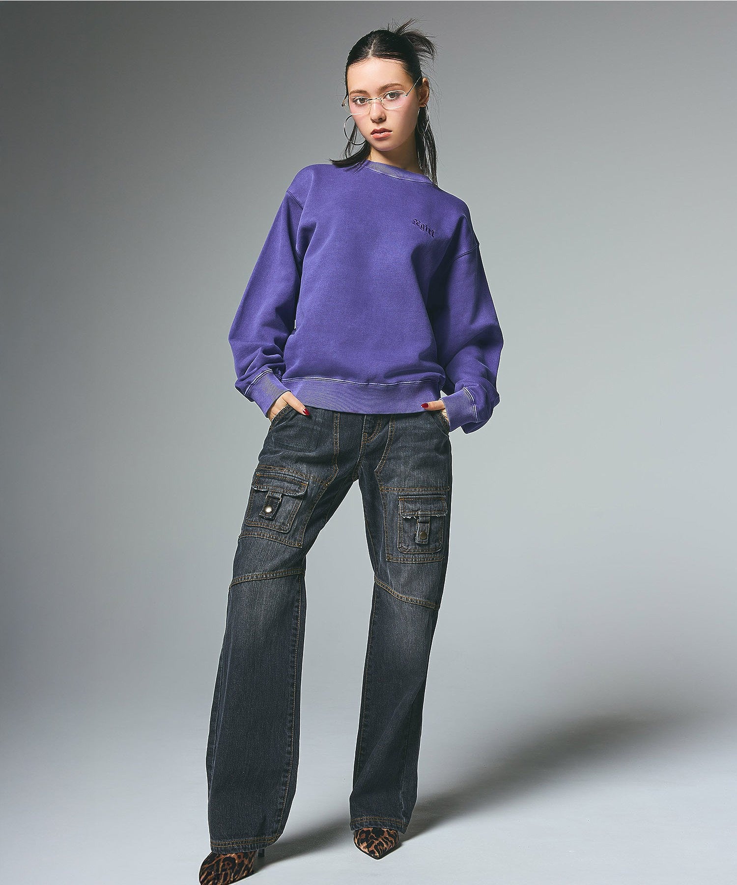 FRONT POCKET DENIM PANTS