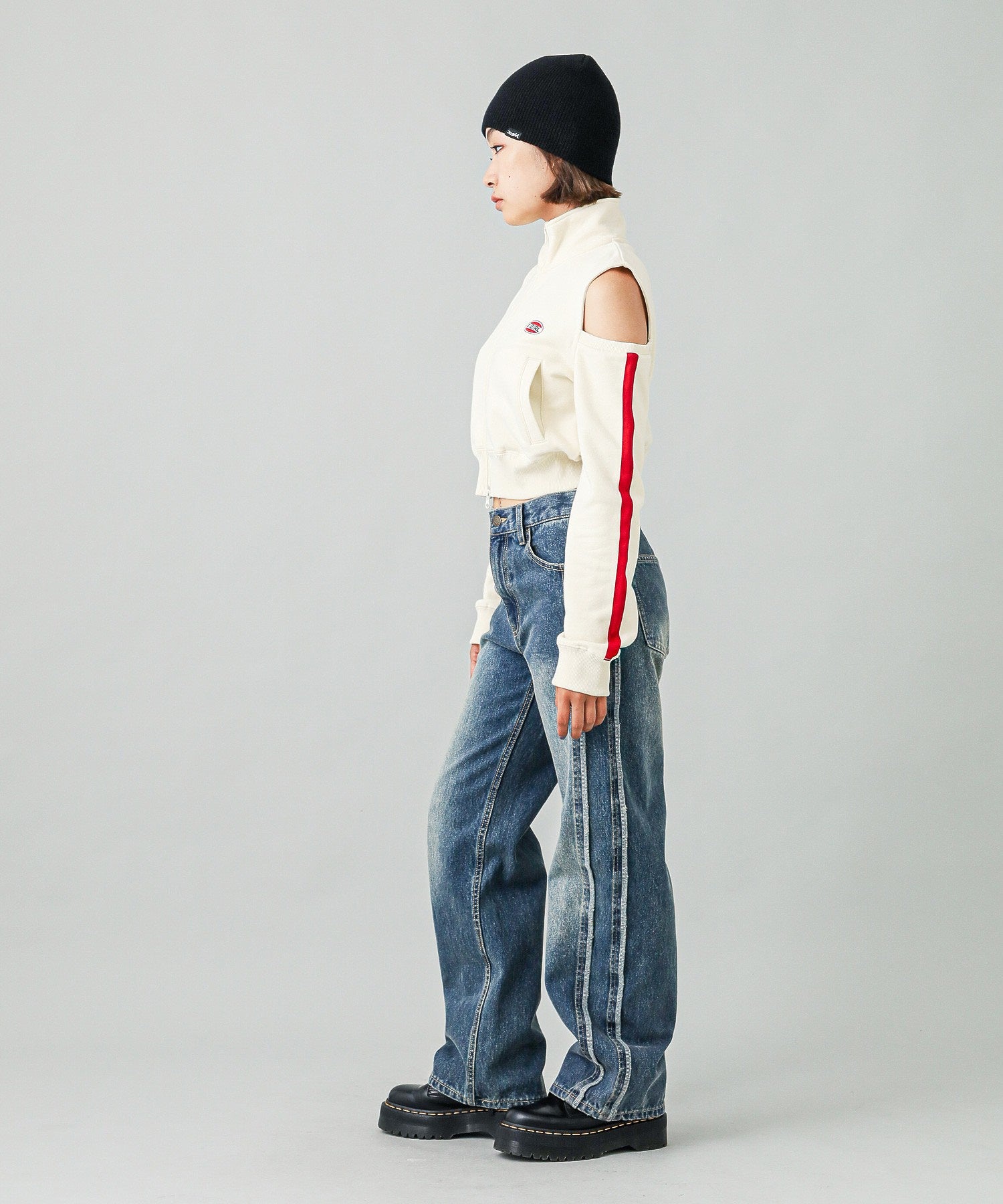 SIDE STRIPE DENIM PANTS