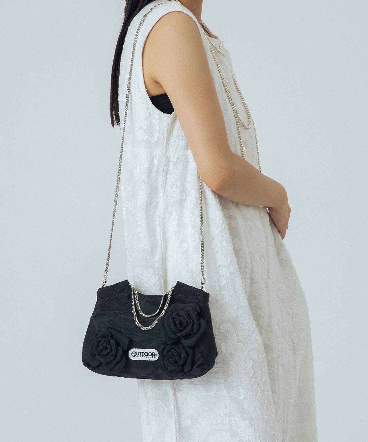 【ROSE BUD別注】OUTDOOR/FLOWER QUILTING MINI BAG