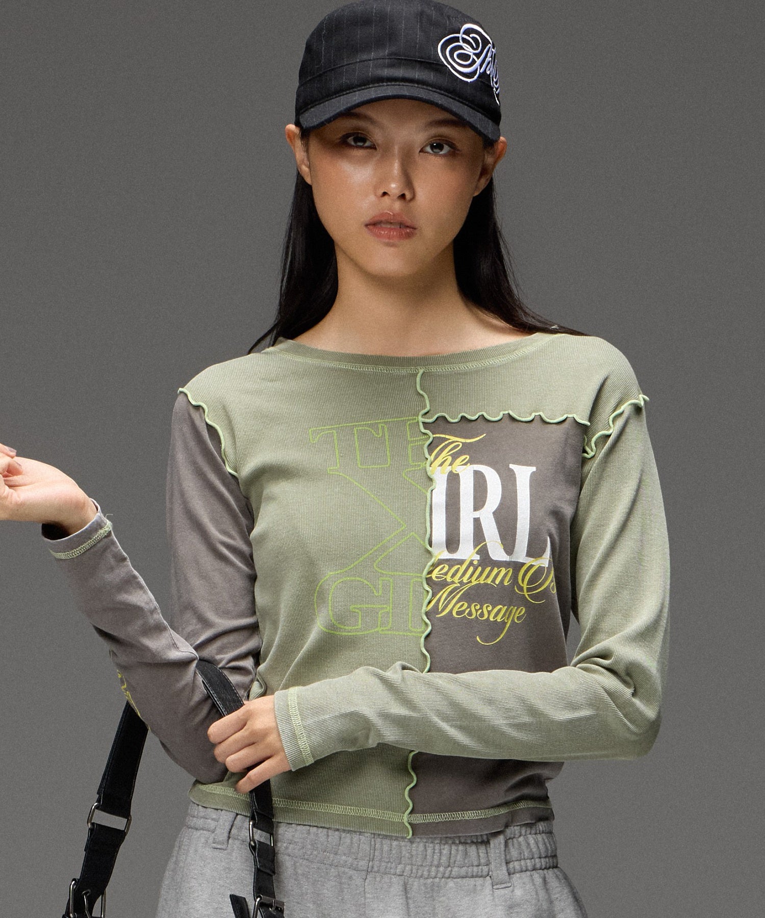 FADED REMAKE STYLE L/S COMPACT TOP