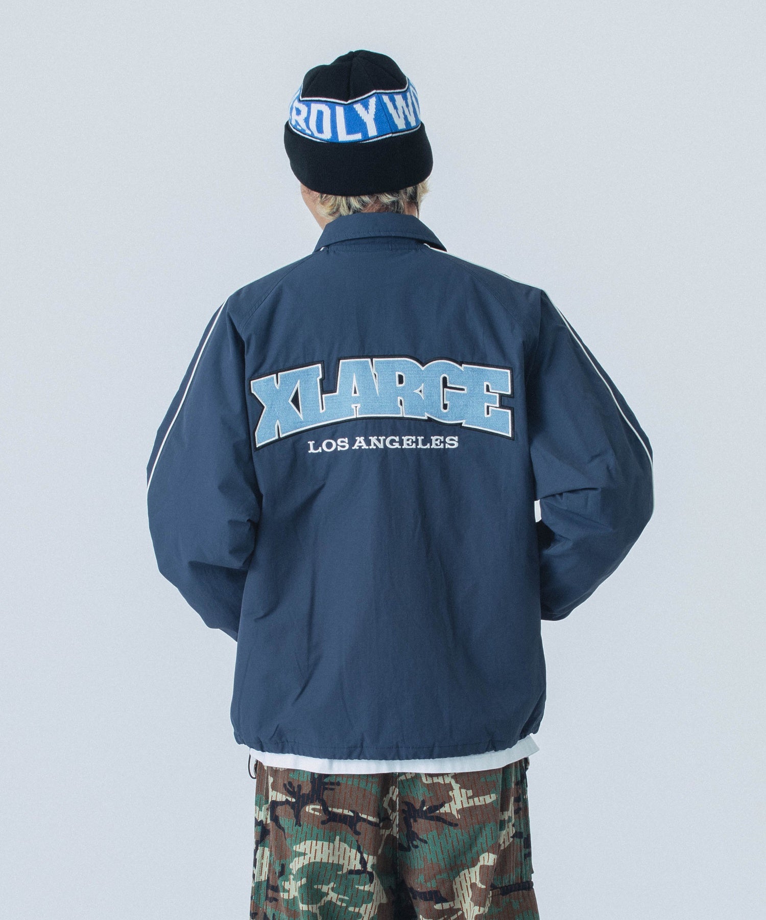 NYLON PIPING COACH JACKET