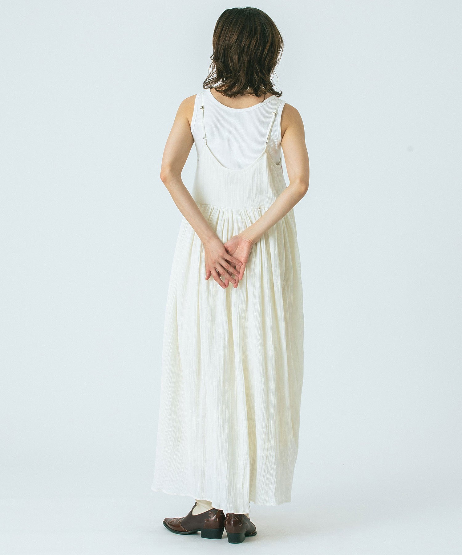 HLAADA for ROSE BUD/EMBROIDERY SLIP DRESS