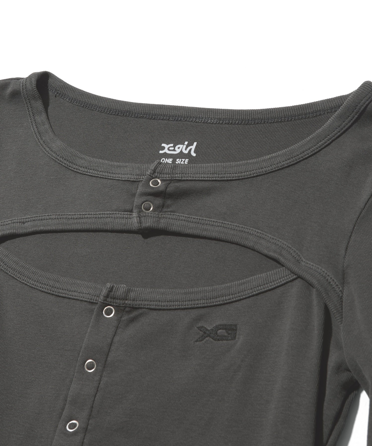 FRONT SLIT BUTTON L/S TOP