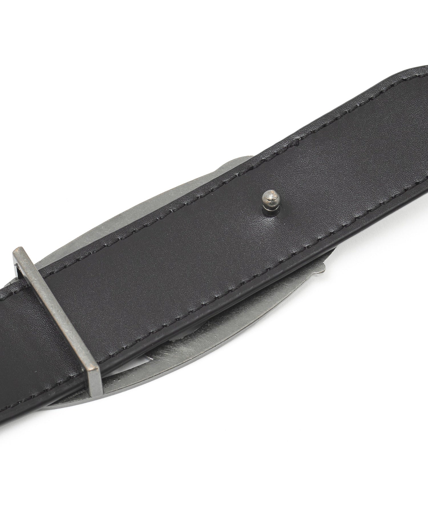 OVAL LOGO CLASP FAUX LEATHER BELT
