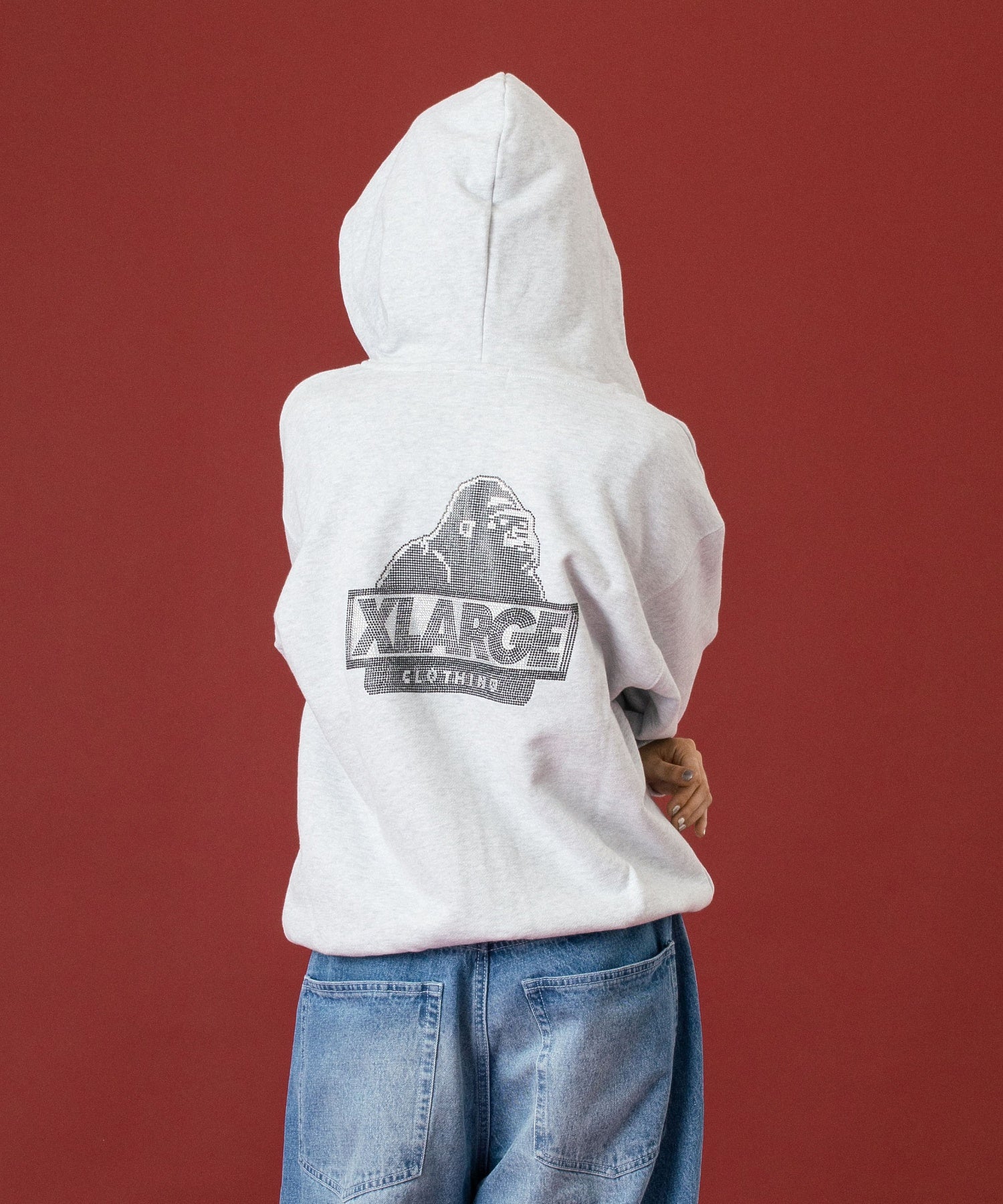RHINESTONE OG ZIP HOODED SWEATSHIRT