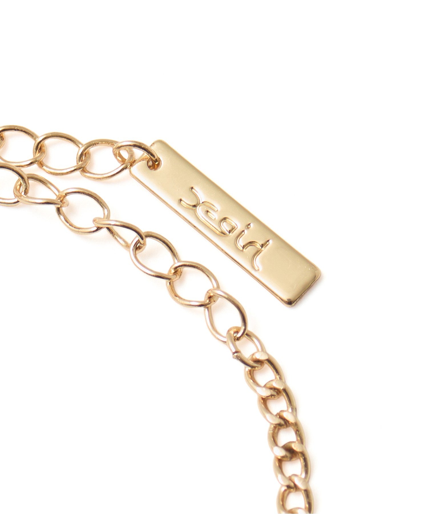 LOGO AND RHINESTONE NECKLACE