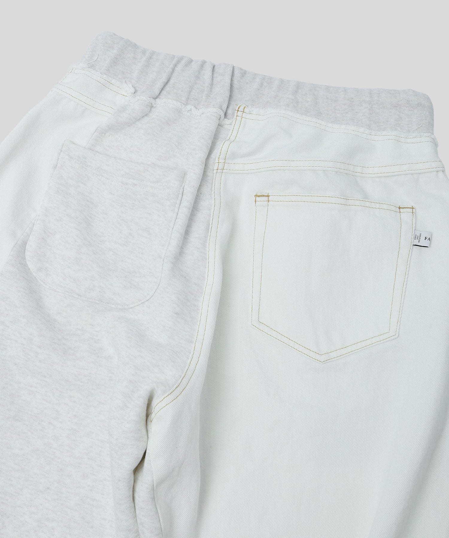 FACETASM/ファセッタズム/DENIM MERGING SWT PANTS MYK-PT-08