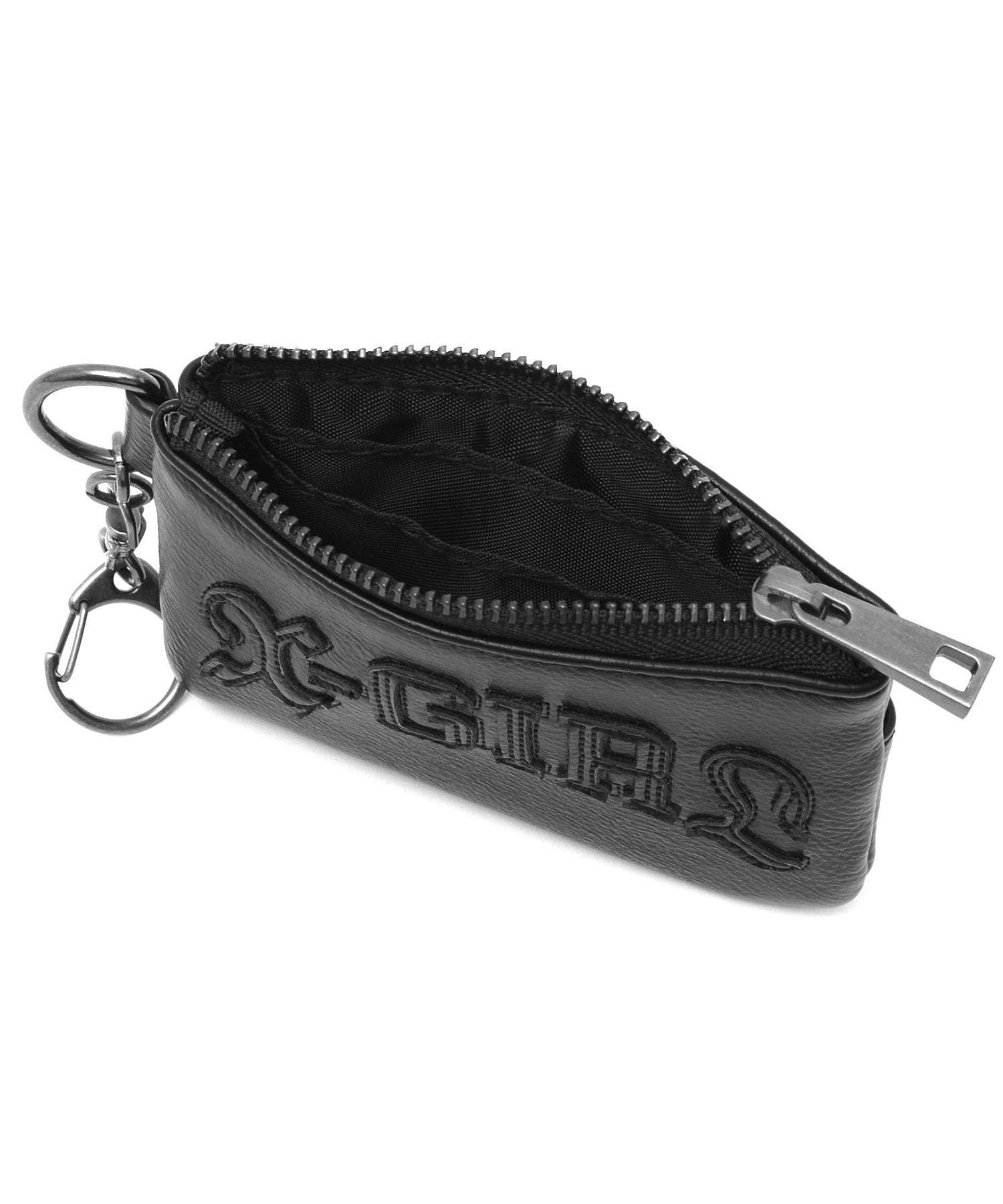 FAUX LEATHER PATCH COIN AND CARD CASE