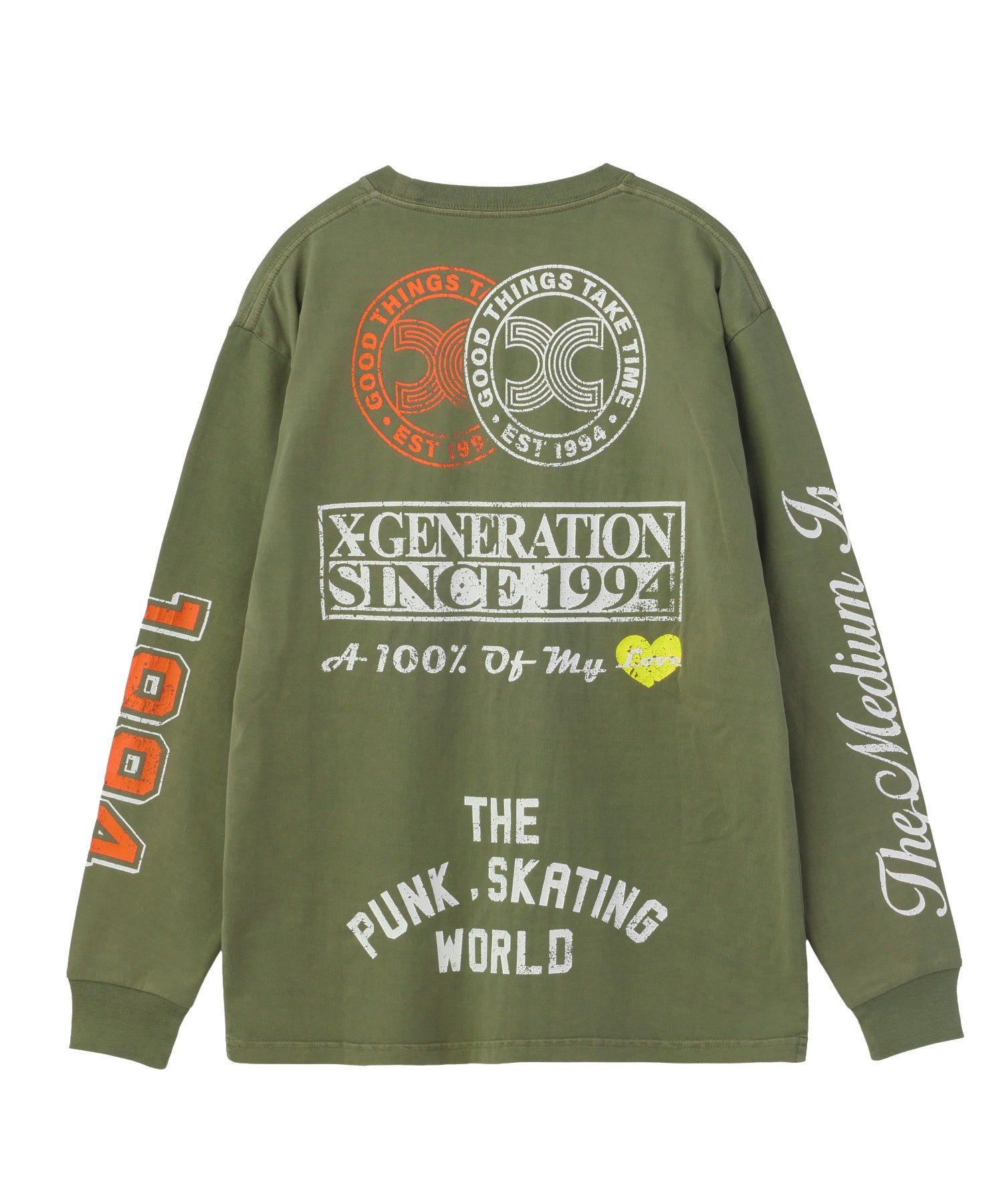 FADED MIX LOGO L/S TEE