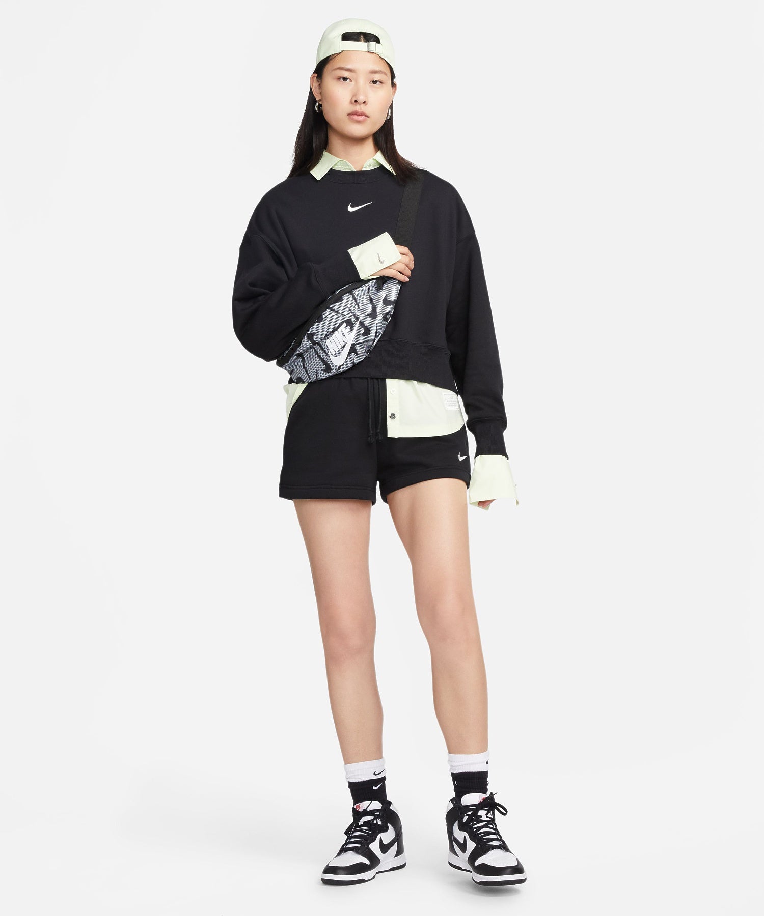 NIKE/ナイキ/WMNS NSW STYLE FLEECE L/S CREW OOS DQ5762-010