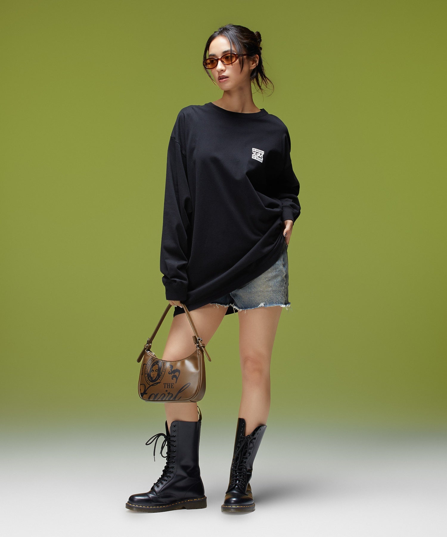 FAUX LEATHER FACE HANDBAG