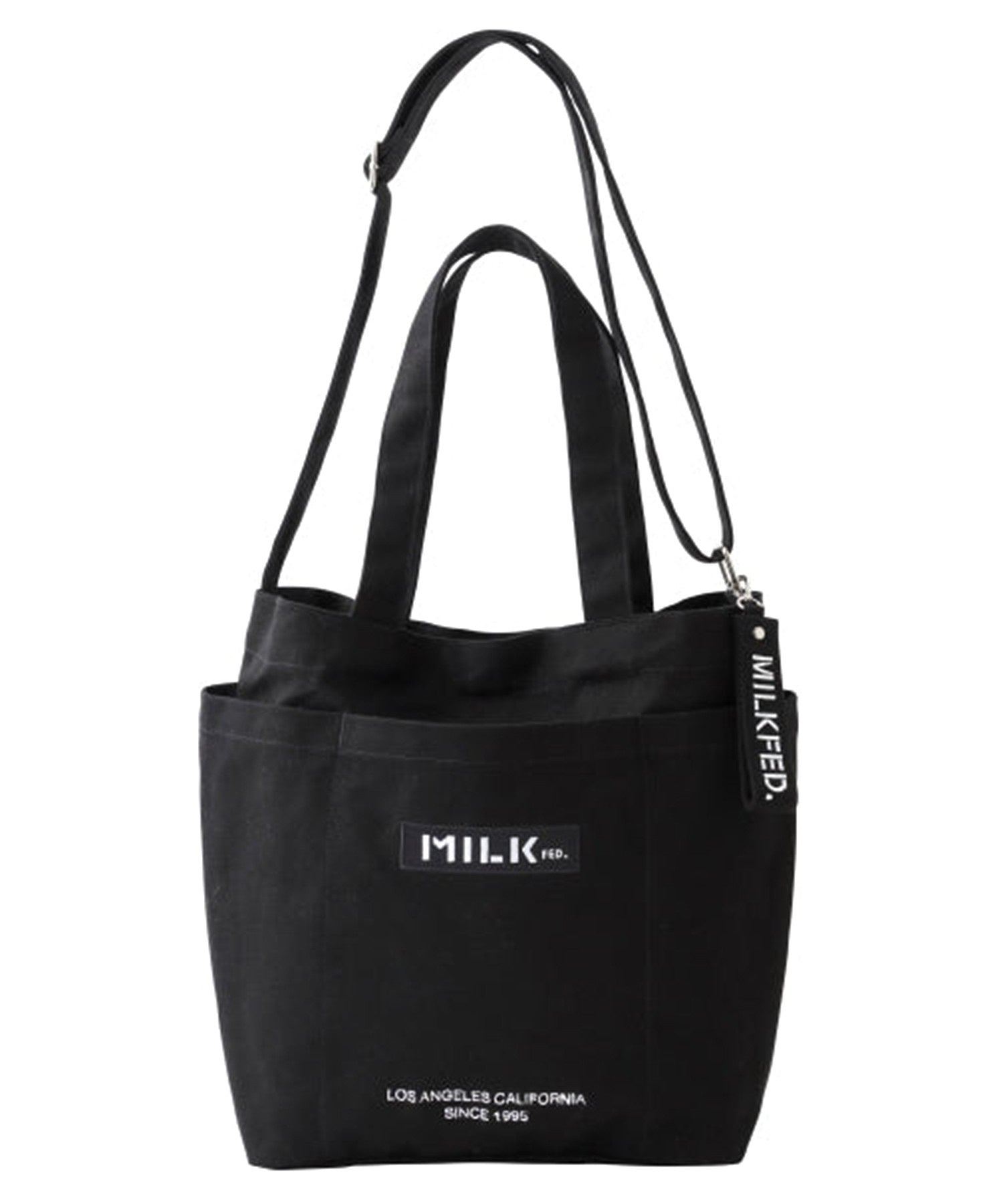BAR AND UNDER LOGO BIG CANVAS BAG MILKFED.