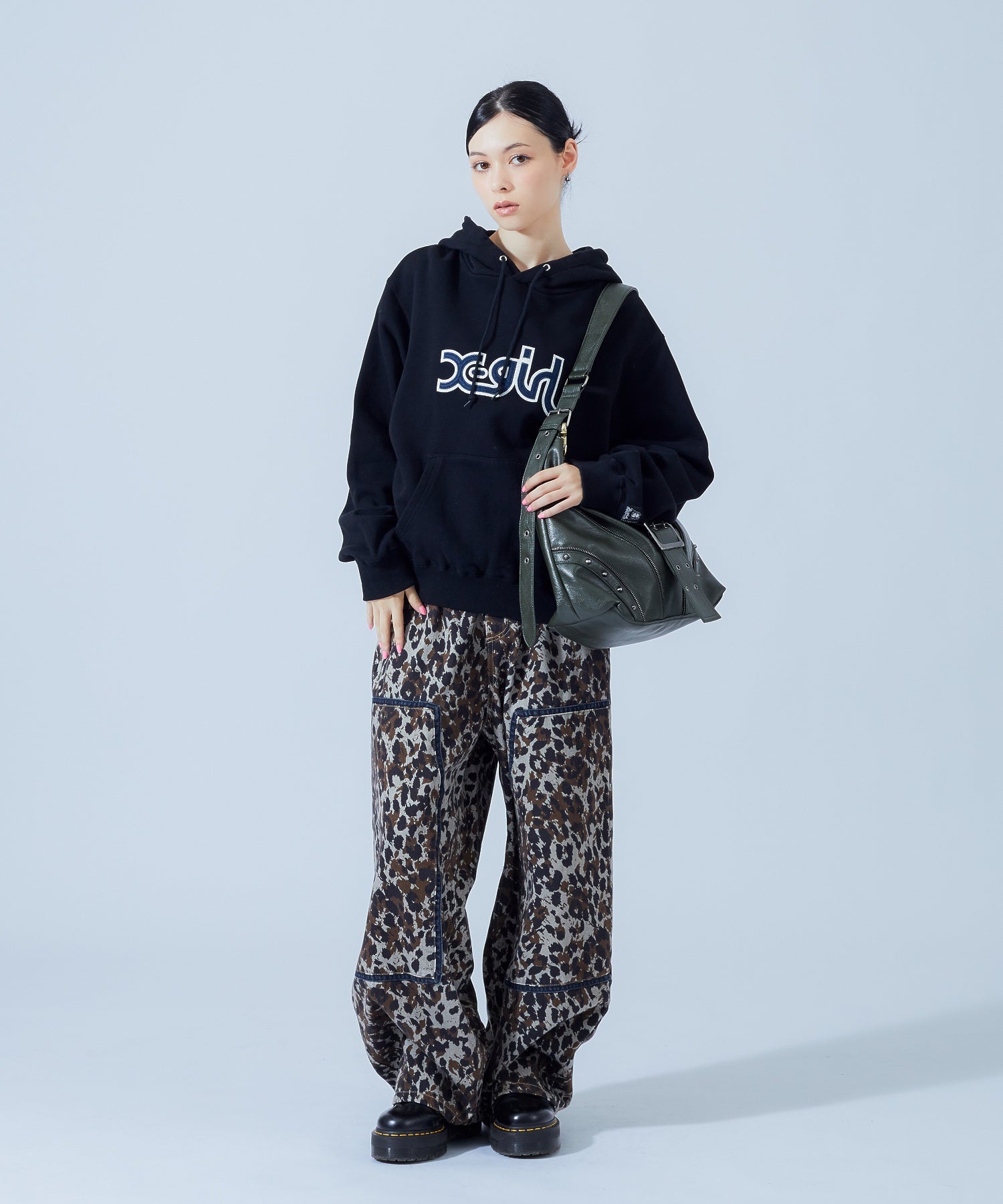 MILLS LOGO LAYERED PATCH SWEAT HOODIE