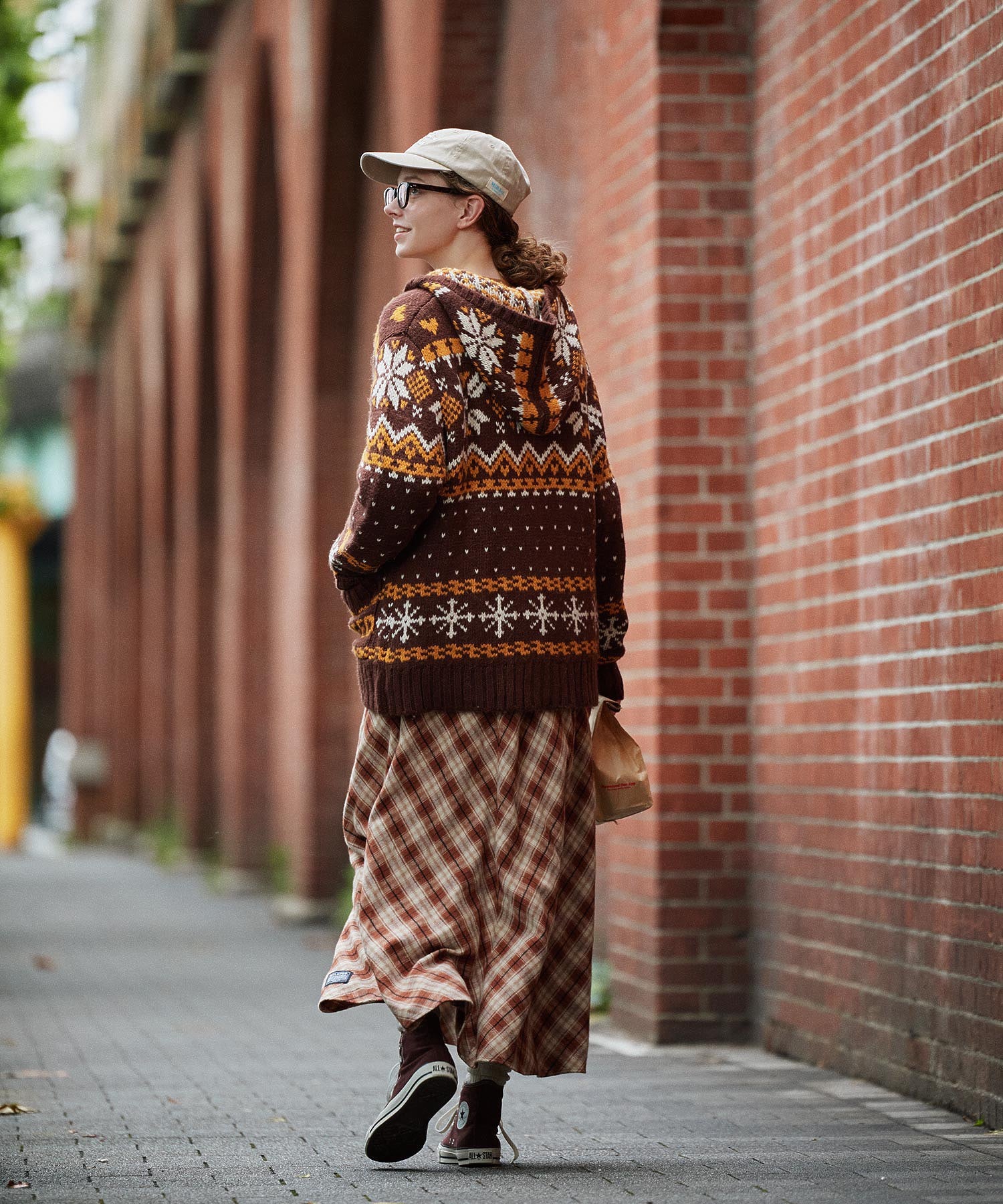 SNOW PATTERN COWICHAN KNIT JACKET