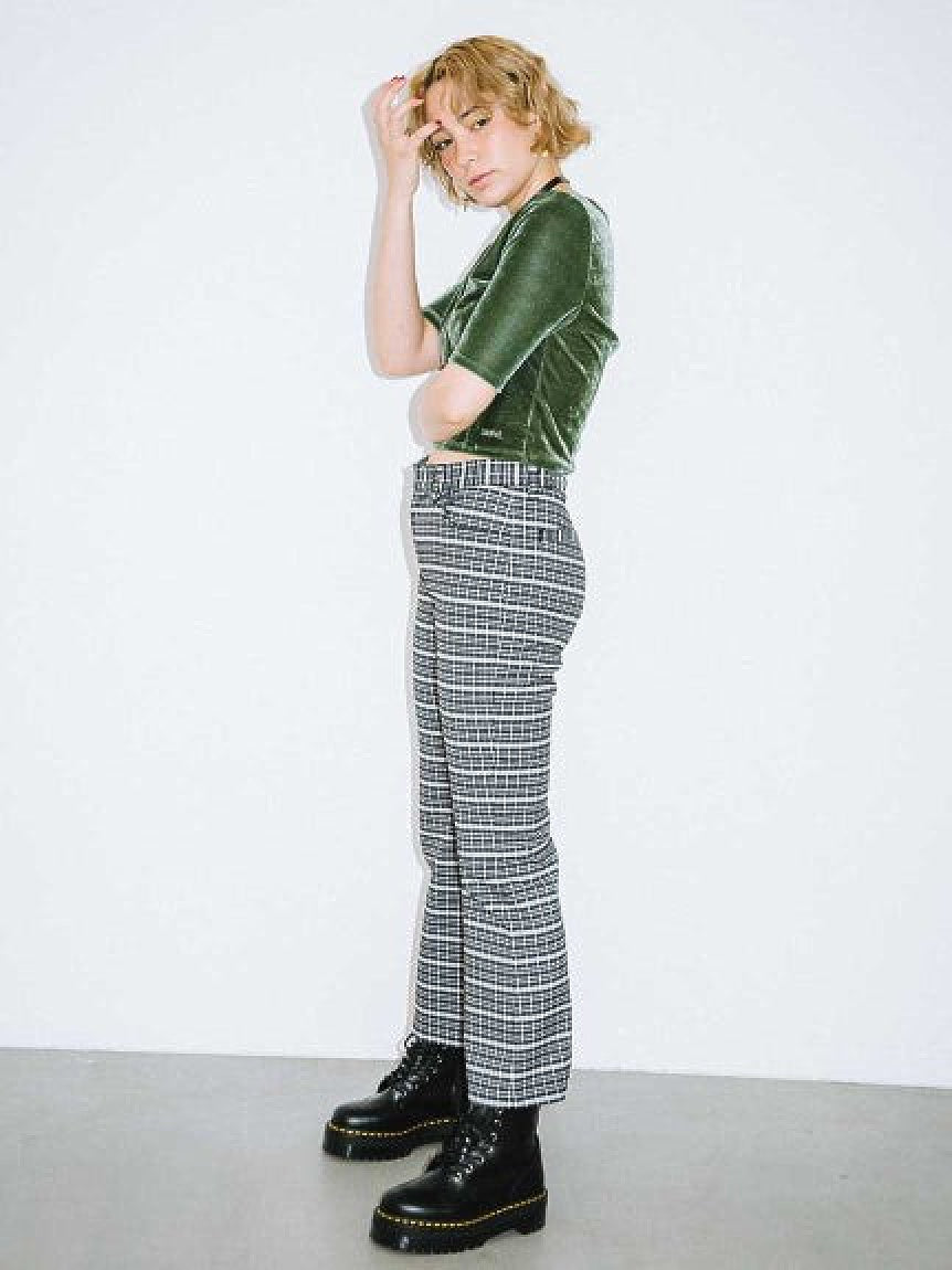 CLASSIC COLOR PLAID FLARE PANTS X-girl
