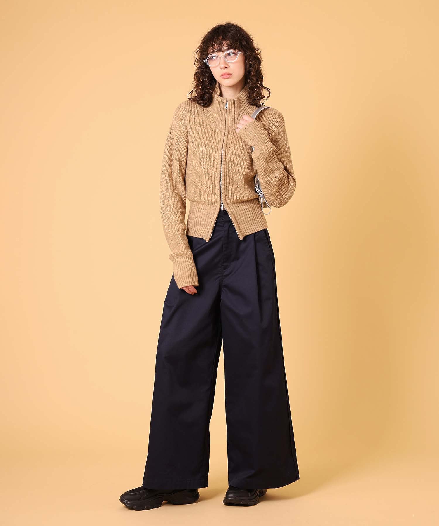 ネップジップアップセーター