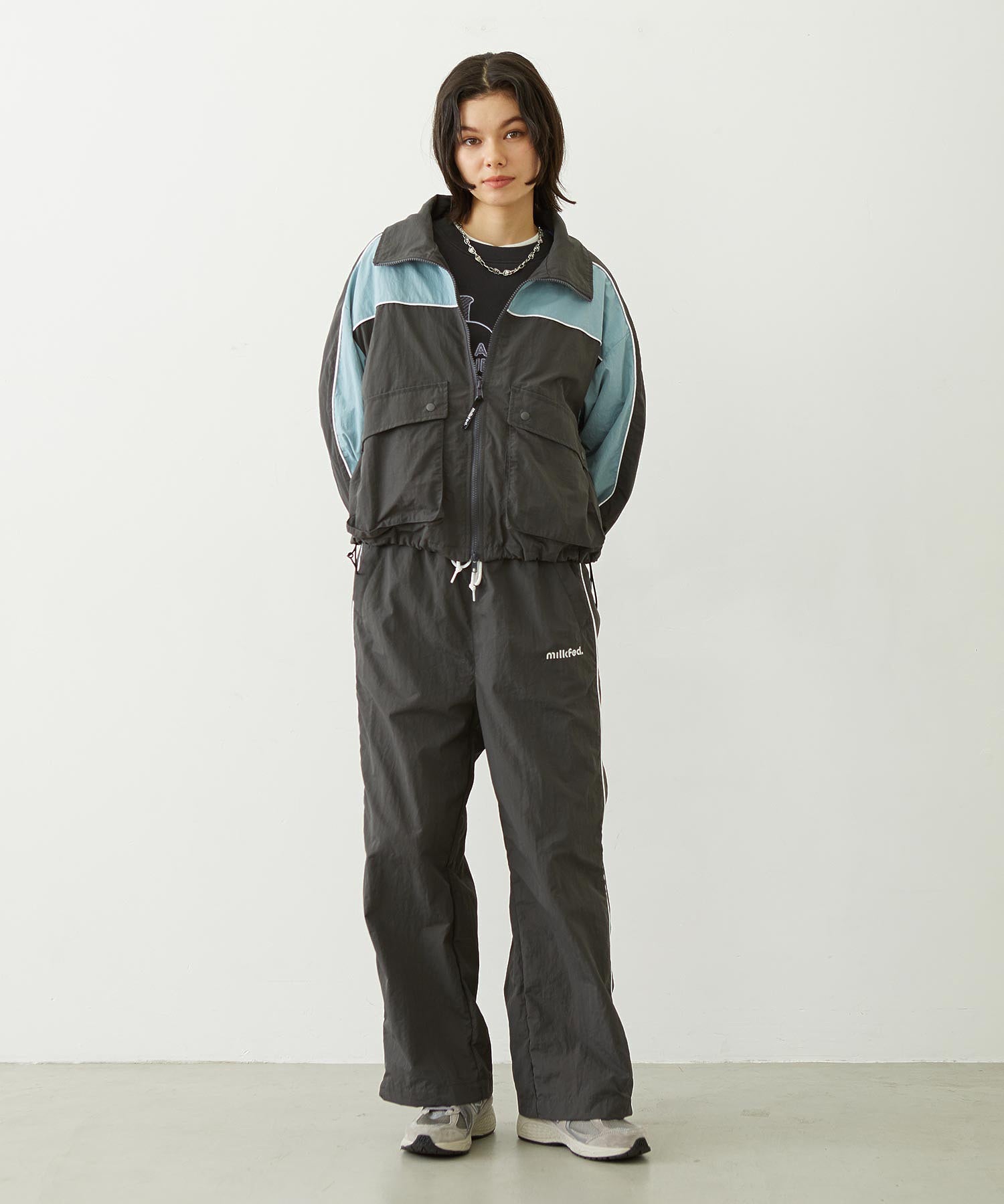 CUTOUT LOGO TRACK JACKET