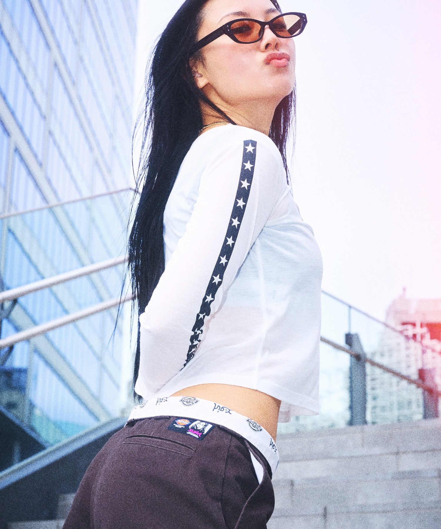 X-girl × Dickies WASHED WORK PANTS