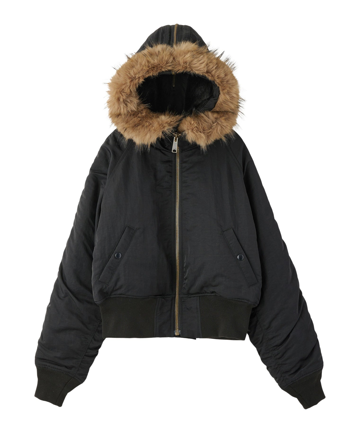 FAUX FUR HOODED JACKET