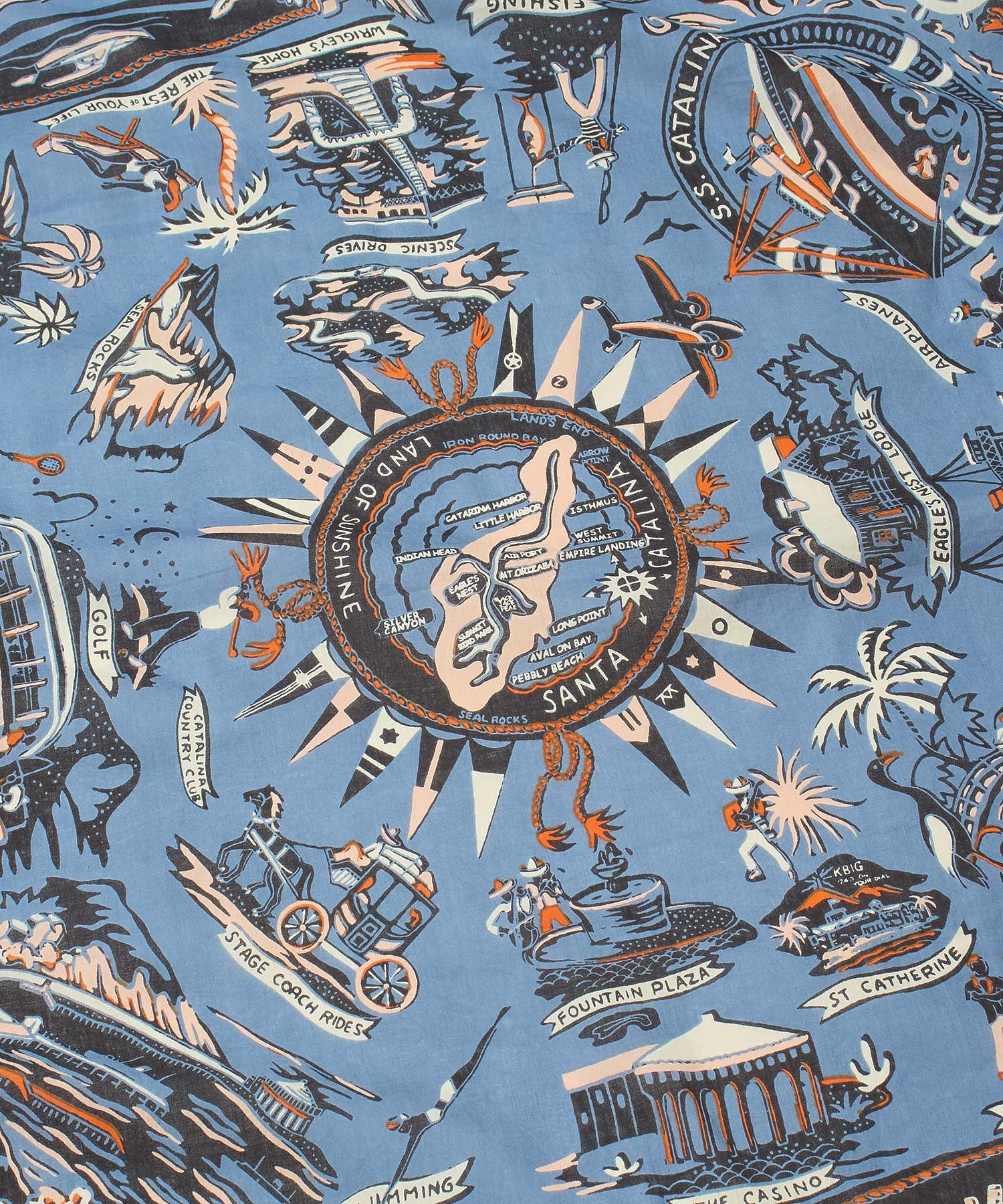 BINDU/CATALINA MAP SCARF