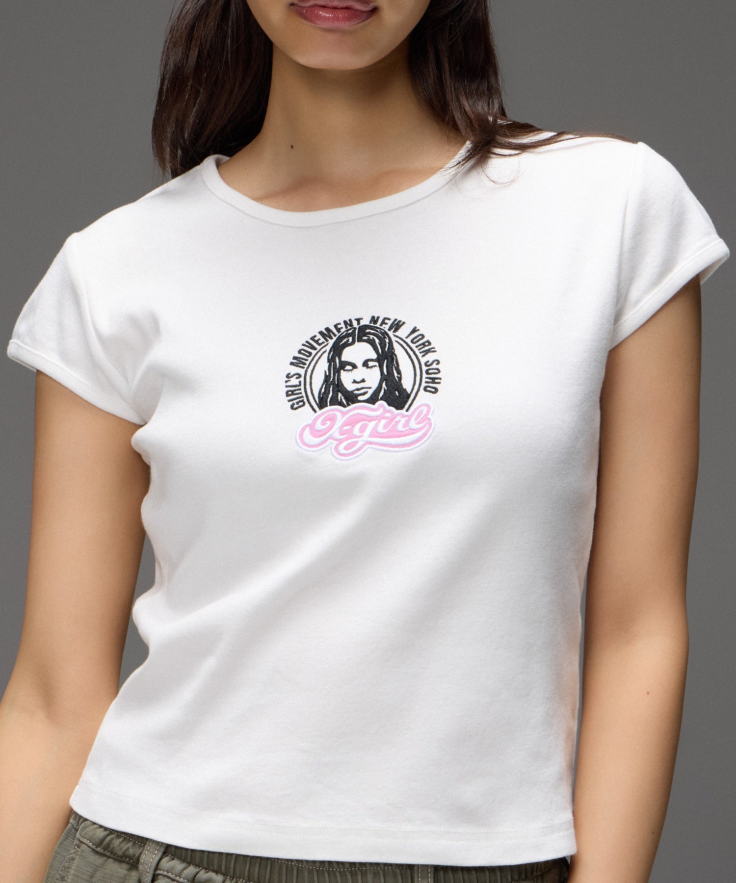 FACE AND LOGO PATCH S/S BABY TEE